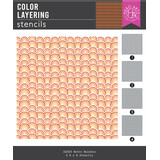 Hero Arts Retro Kitchen Color Layering Stencils Retro Rainbow (SA303)