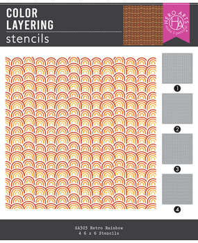 Hero Arts Retro Kitchen Color Layering Stencils Retro Rainbow (SA303) Hero Arts Retro Kitchen Color Layering Stencils Retro Rainbow (SA303)