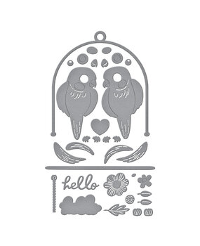 Spellbinders Cheerful Chirps Etched Dies Pretty Birds (S4-1406)