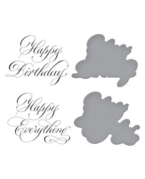 Spellbinders Copperplate Happy Everything BetterPress Plate & Die Set Happy Birthday and Everything (BP-274) Spellbinders Copperplate Happy Everything BetterPress Plate & Die Set Happy Birthday and Everything (BP-274)