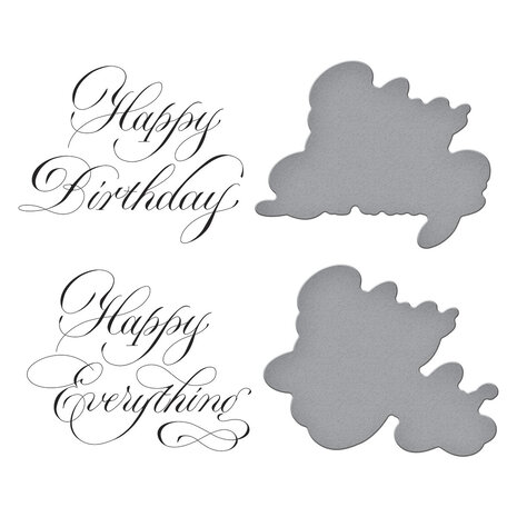 Spellbinders Copperplate Happy Everything BetterPress Plate & Die Set Happy Birthday and Everything (BP-274) Spellbinders Copperplate Happy Everything BetterPress Plate & Die Set Happy Birthday and Everything (BP-274)