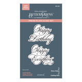 Spellbinders Copperplate Happy Everything BetterPress Plate & Die Set Happy Birthday and Everything (BP-274) Spellbinders Copperplate Happy Everything BetterPress Plate & Die Set Happy Birthday and Everything (BP-274)