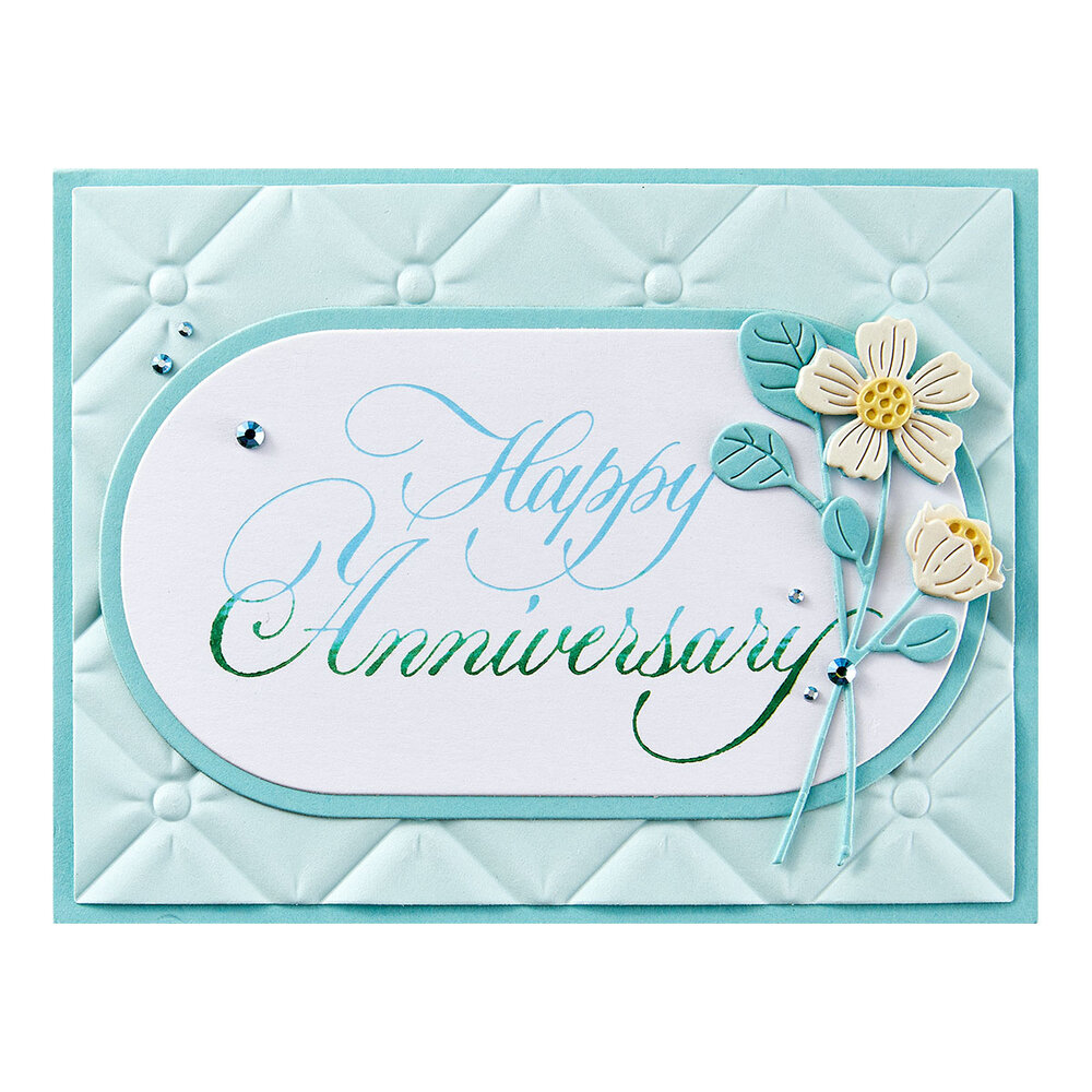 Spellbinders Copperplate Happy Everything BetterPress Plate Happy Anniversary (BP-278) Spellbinders Copperplate Happy Everything BetterPress Plate Happy Anniversary (BP-278)