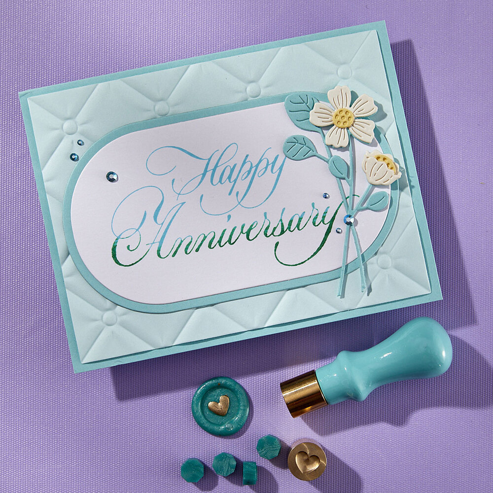 Spellbinders Copperplate Happy Everything BetterPress Plate Happy Anniversary (BP-278) Spellbinders Copperplate Happy Everything BetterPress Plate Happy Anniversary (BP-278)
