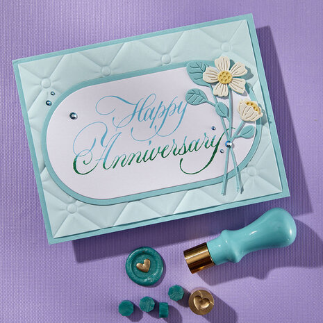 Spellbinders Copperplate Happy Everything BetterPress Plate Happy Anniversary (BP-278) Spellbinders Copperplate Happy Everything BetterPress Plate Happy Anniversary (BP-278)