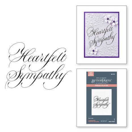 Spellbinders Copperplate Happy Everything BetterPress Plate Heartfelt Sympathy (BP-279) Spellbinders Copperplate Happy Everything BetterPress Plate Heartfelt Sympathy (BP-279)