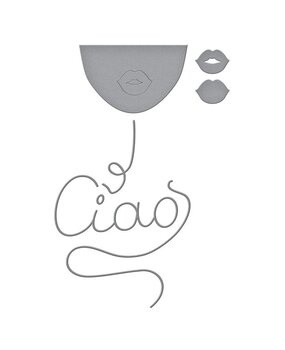 Spellbinders La Dolce Vita Etched Dies Ciao Spaghetti (S4-1050)