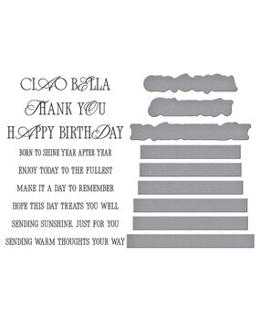 Spellbinders La Dolce Vita BetterPress Plate & Die Set Sentiments (BP-309) Spellbinders La Dolce Vita BetterPress Plate & Die Set Sentiments (BP-309)