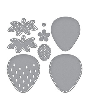 Spellbinders Summer Felt Stitch & Create Etched Dies Berry Blossom (S6-256)