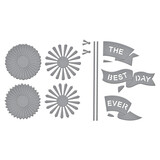 Spellbinders Say Cheese Classic Mouse Etched Dies Flags & Banners (S4-1471)