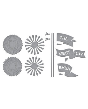 Spellbinders Say Cheese Classic Mouse Etched Dies Flags & Banners (S4-1471) Spellbinders Say Cheese Classic Mouse Etched Dies Flags & Banners (S4-1471)