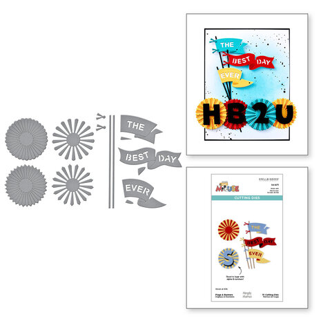 Spellbinders Say Cheese Classic Mouse Etched Dies Flags & Banners (S4-1471) Spellbinders Say Cheese Classic Mouse Etched Dies Flags & Banners (S4-1471)