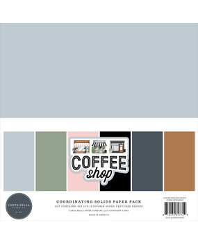 Carta Bella Coffee Shop 12x12 Inch Coordination Solids Paper Pack (CBCS446015)