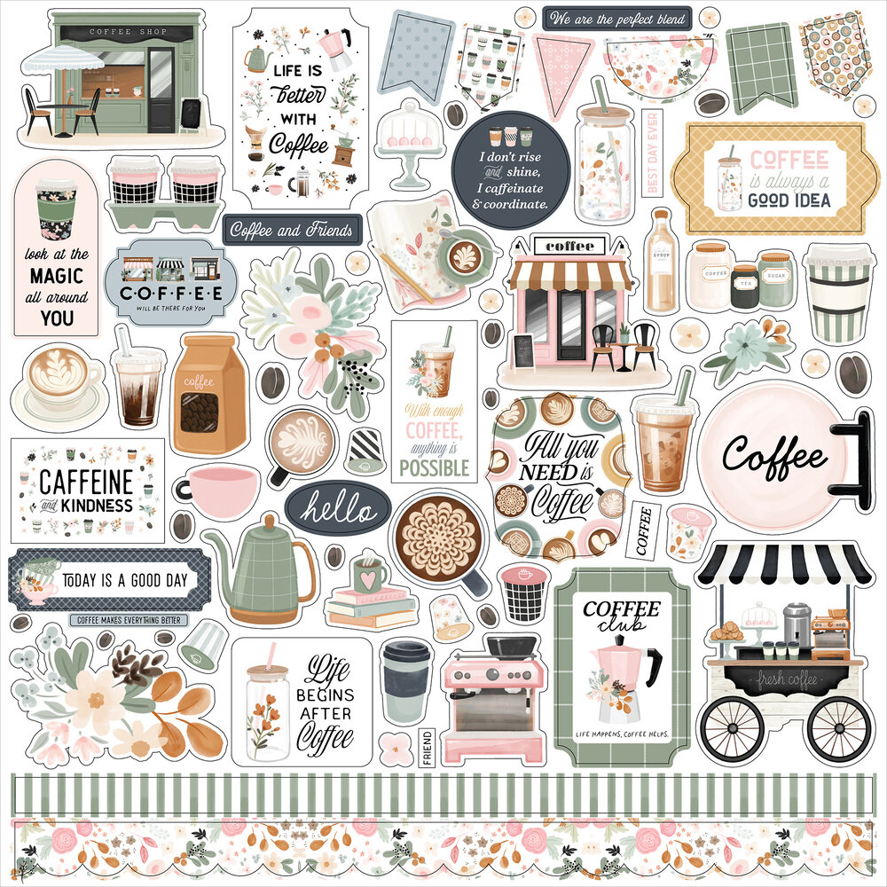 Carta Bella Coffee Shop Element Sticker (CBCS446014)