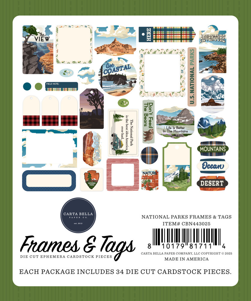 Carta Bella National Parks Frames & Tags (CBN443025)