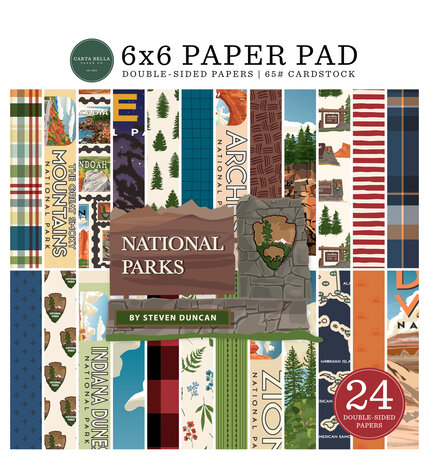 Carta Bella National Parks 6x6 Inch Paper Pad (CBN443023) Carta Bella National Parks 6x6 Inch Paper Pad (CBN443023)