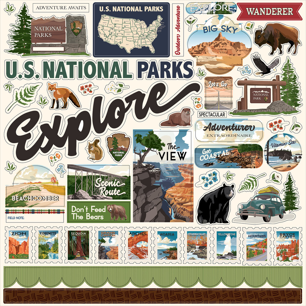 Carta Bella National Parks Element Sticker (CBN443014)