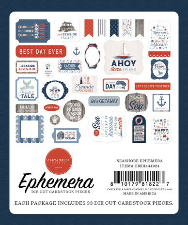 Carta Bella Seashore Ephemera (CBSH444024) Carta Bella Seashore Ephemera (CBSH444024)