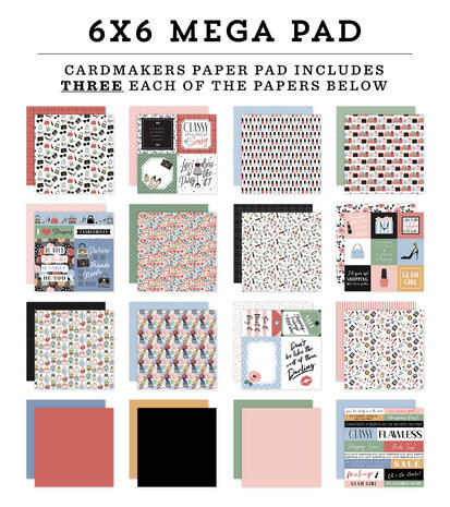 Echo Park Fashion 6x6 Inch Cardmakers Mega Pad (FSH445031) Echo Park Fashion 6x6 Inch Cardmakers Mega Pad (FSH445031)