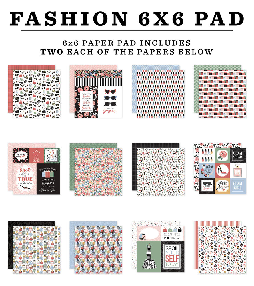 Echo Park Fashion 6x6 Inch Paper Pad (FSH445023) Echo Park Fashion 6x6 Inch Paper Pad (FSH445023)