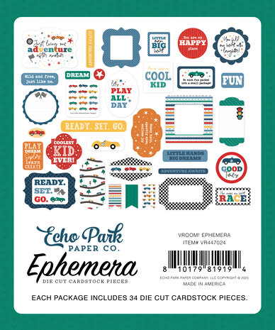 Echo Park Vroom! Ephemera (VR447024) Echo Park Vroom! Ephemera (VR447024)