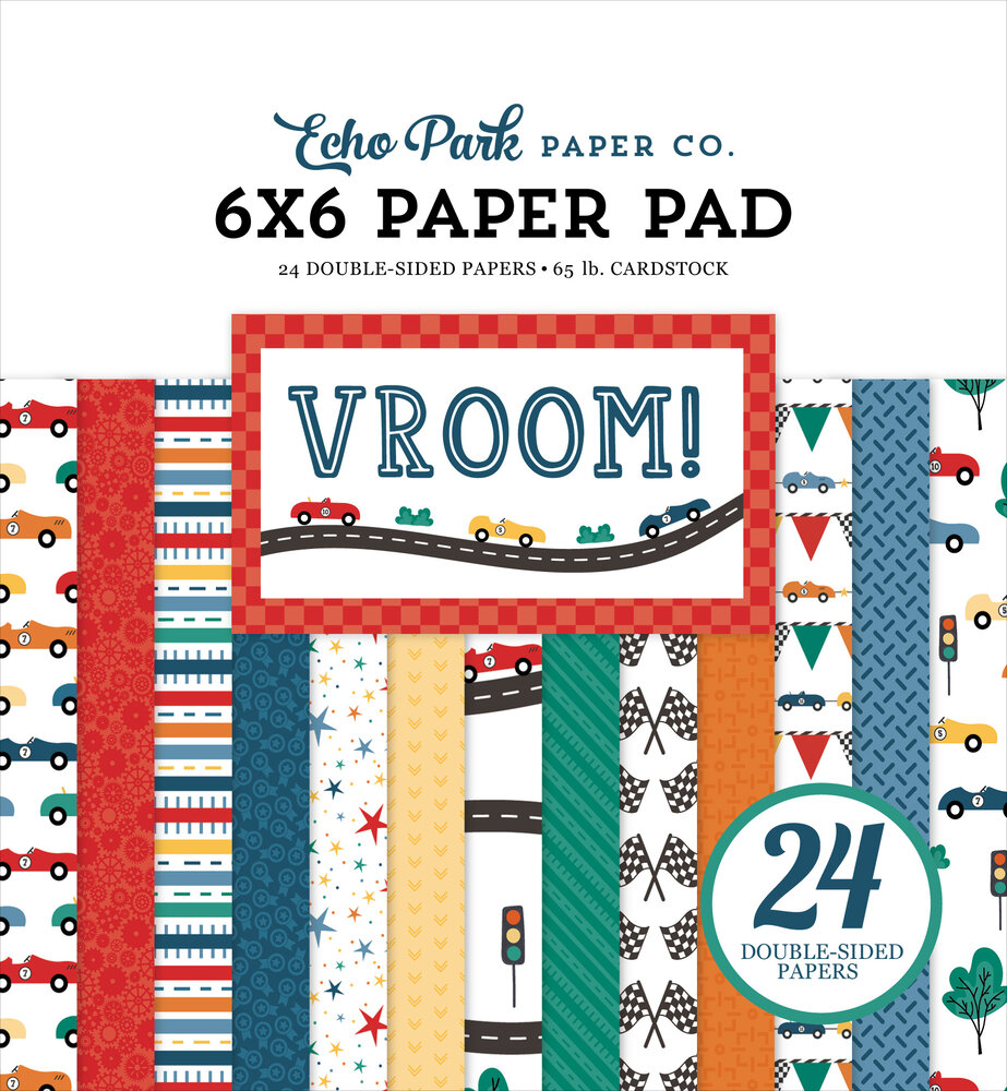 Echo Park Vroom! 6x6 Inch Paper Pad (VR447023) Echo Park Vroom! 6x6 Inch Paper Pad (VR447023)