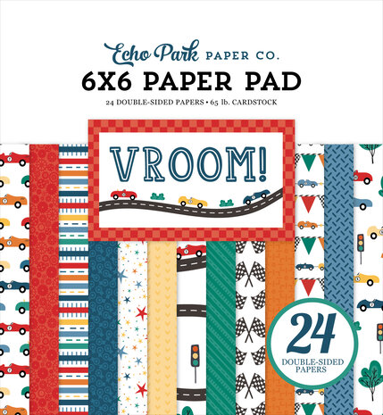 Echo Park Vroom! 6x6 Inch Paper Pad (VR447023) Echo Park Vroom! 6x6 Inch Paper Pad (VR447023)