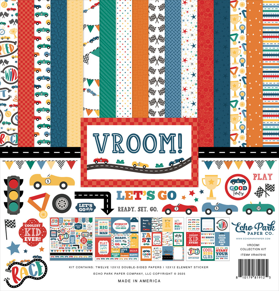 Echo Park Vroom! 12x12 Inch Collection Kit (VR447016) Echo Park Vroom! 12x12 Inch Collection Kit (VR447016)