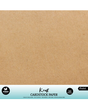 Studio Light Kraft 12x12 Inch Cardstock Paper (10pcs) (SL-CO-PS49) (BASIC)