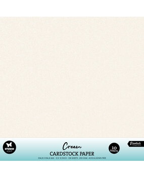 Studio Light Cream 12x12 Inch Cardstock Paper (10pcs) (SL-CO-PS47) (BASIC)