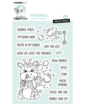 Creative Craftlab Friendz Clear Stamp Blown Away EN (CCL-FR-STAMP864)