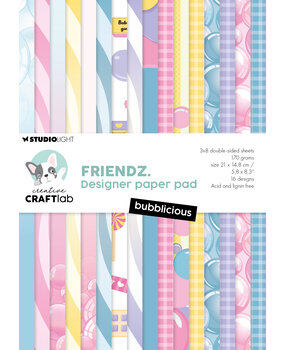 Creative Craftlab Friendz Designer Paper Pad Bubblicious (CCL-FR-DPP358)