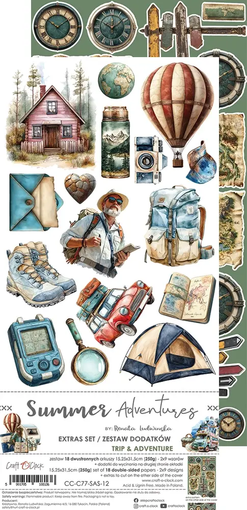 Craft O'Clock Summer Adventures Extras Set Mix (CC-C77-SAS-13) Craft O'Clock Summer Adventures Extras Set Mix (CC-C77-SAS-13)