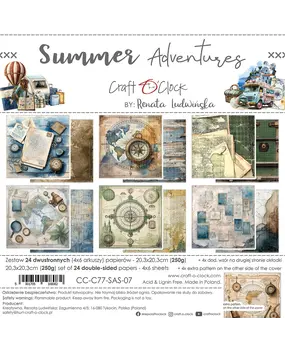 Craft O'Clock Summer Adventures 8x8 Inch Paper Set (CC-C77-SAS-07)