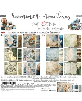 Craft O'Clock Summer Adventures 8x8 Inch Medium Papers Set (CC-C77-SAS-09)
