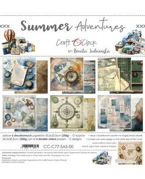 Craft O'Clock Summer Adventures 12x12 Inch Paper Set (CC-C77-SAS-00)