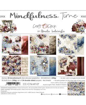 Craft O'Clock Mindfulness Time 8x8 Inch Paper Set (CC-C76-MT-07)
