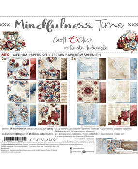 Craft O'Clock Mindfulness Time 8x8 Inch Medium Papers Set (CC-C76-MT-09)
