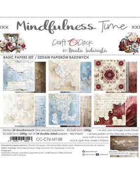 Craft O'Clock Mindfulness Time 8x8 Inch Basic Papers Set (CC-C76-MT-08)