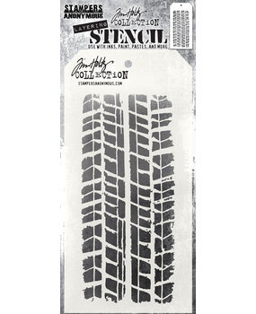 Stampers Anonymous Treads Tim Holtz Layering Stencil (THS045)