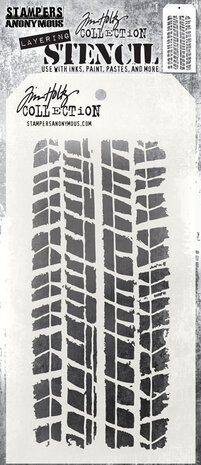 Stampers Anonymous Treads Tim Holtz Layering Stencil (THS045) Stampers Anonymous Treads Tim Holtz Layering Stencil (THS045)