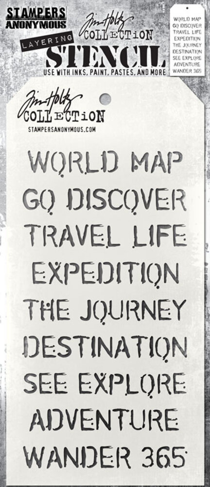 Stampers Anonymous Traveler Tim Holtz Layering Stencil (THS043)