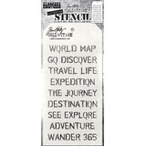 Stampers Anonymous Traveler Tim Holtz Layering Stencil (THS043)