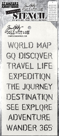 Stampers Anonymous Traveler Tim Holtz Layering Stencil (THS043)