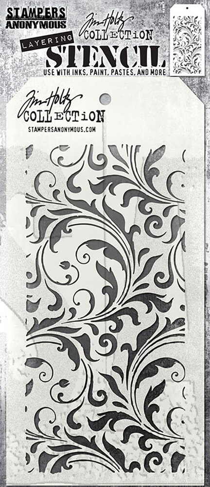 Stampers Anonymous Flourish Tim Holtz Layering Stencil (THS032) Stampers Anonymous Flourish Tim Holtz Layering Stencil (THS032)