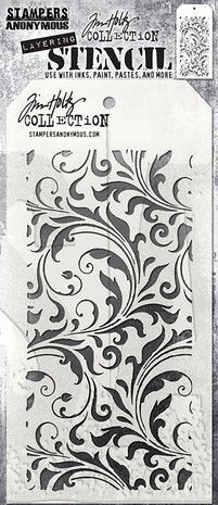 Stampers Anonymous Flourish Tim Holtz Layering Stencil (THS032) Stampers Anonymous Flourish Tim Holtz Layering Stencil (THS032)