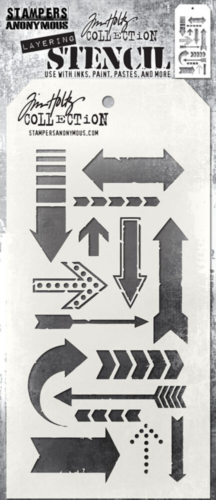 Stampers Anonymous Arrows Tim Holtz Layering Stencil (THS025) Stampers Anonymous Arrows Tim Holtz Layering Stencil (THS025)