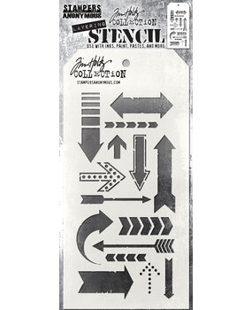 Stampers Anonymous Arrows Tim Holtz Layering Stencil (THS025)