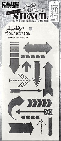 Stampers Anonymous Arrows Tim Holtz Layering Stencil (THS025) Stampers Anonymous Arrows Tim Holtz Layering Stencil (THS025)
