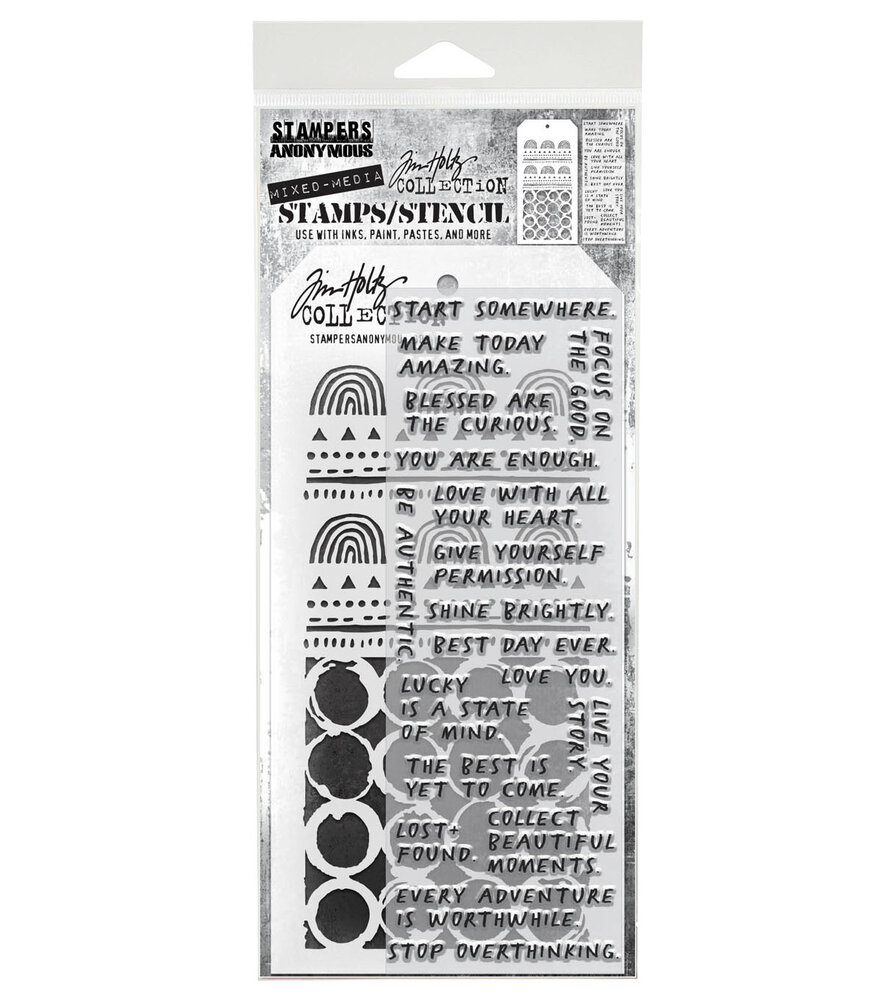 Stampers Anonymous Mixed Media #62 Tim Holtz Stamps/Stencil (THMM162) Stampers Anonymous Mixed Media #62 Tim Holtz Stamps/Stencil (THMM162)